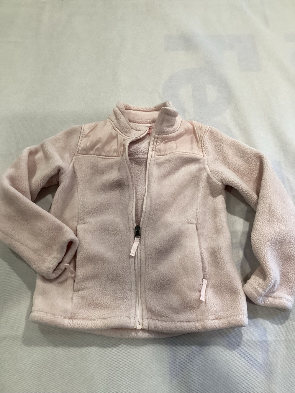 32 Degrees Pale Pink Sherpa Fleece Jacket size small 7/8.  6/1